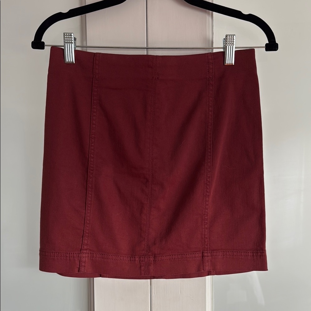 Jolt Red Mini Pencil Skirt for Work